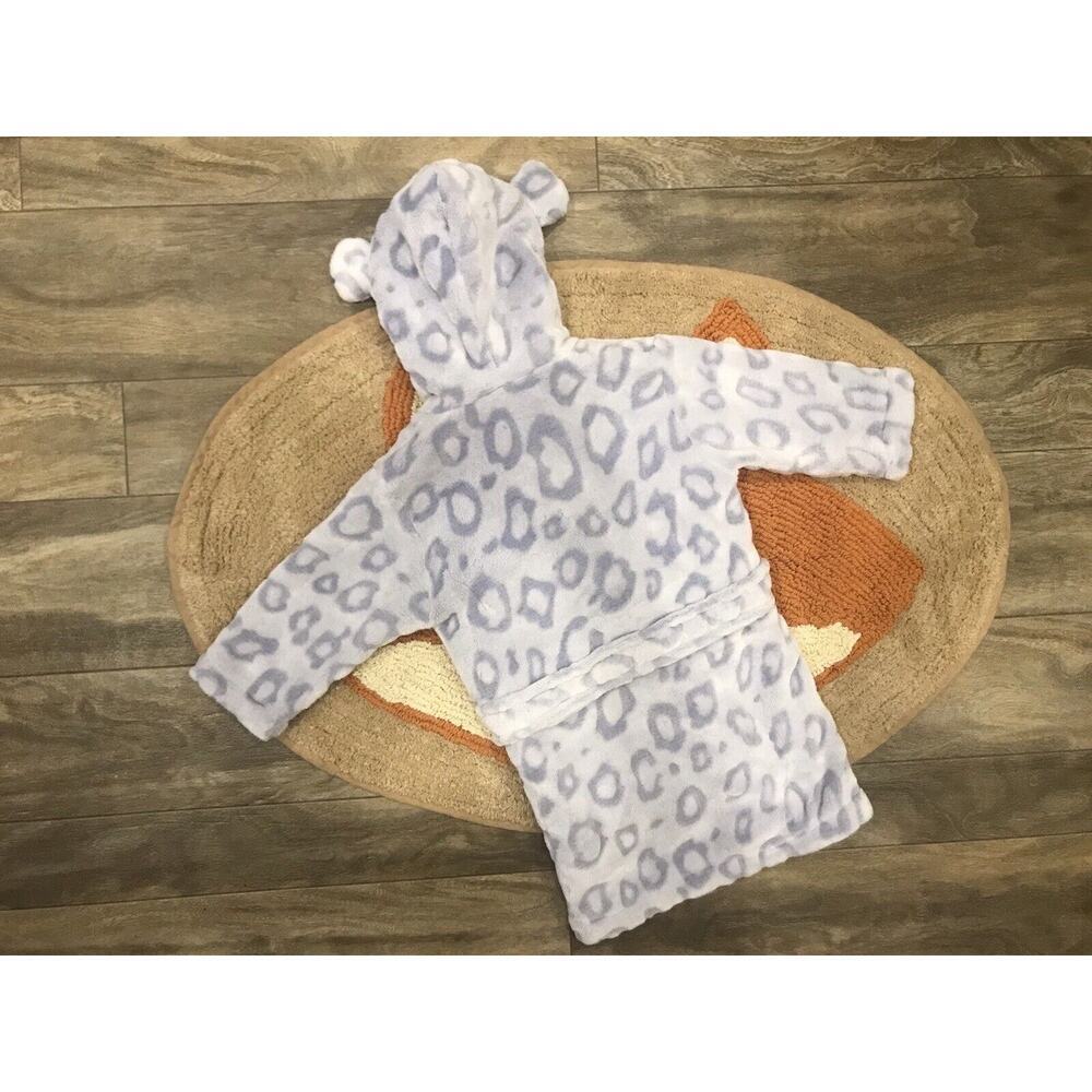 Nat & Jules Plush Lavender Baby House Robe With Bear Ears Hoodie Size 12-24M - Picture 3 of 4